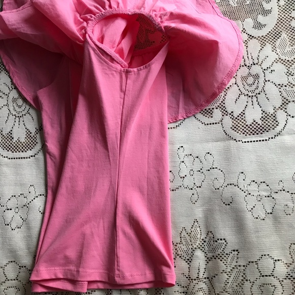 H&M Pink Off Shoulder Ruffle Top - Picture 6 of 7